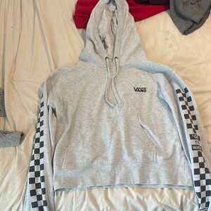 Vans Grey Checkered Hoodie M